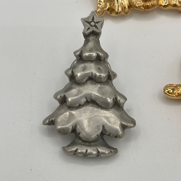 Christmas Pins Brooch Lot of 3 Nativity Tree Teddy Bear - Picture 4 of 10